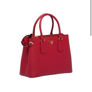 Large Red Prada Galleria Saffiano Bag